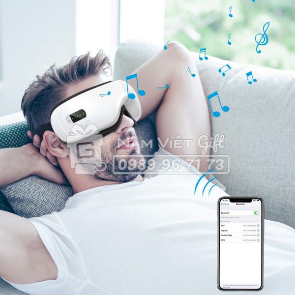 [BH 1 NĂM]Máy Mát Xa Xông Hơi Cho Mắt Eye Massage Tích Hợp Bluetooth Nghe Nhạc Thư Giãn